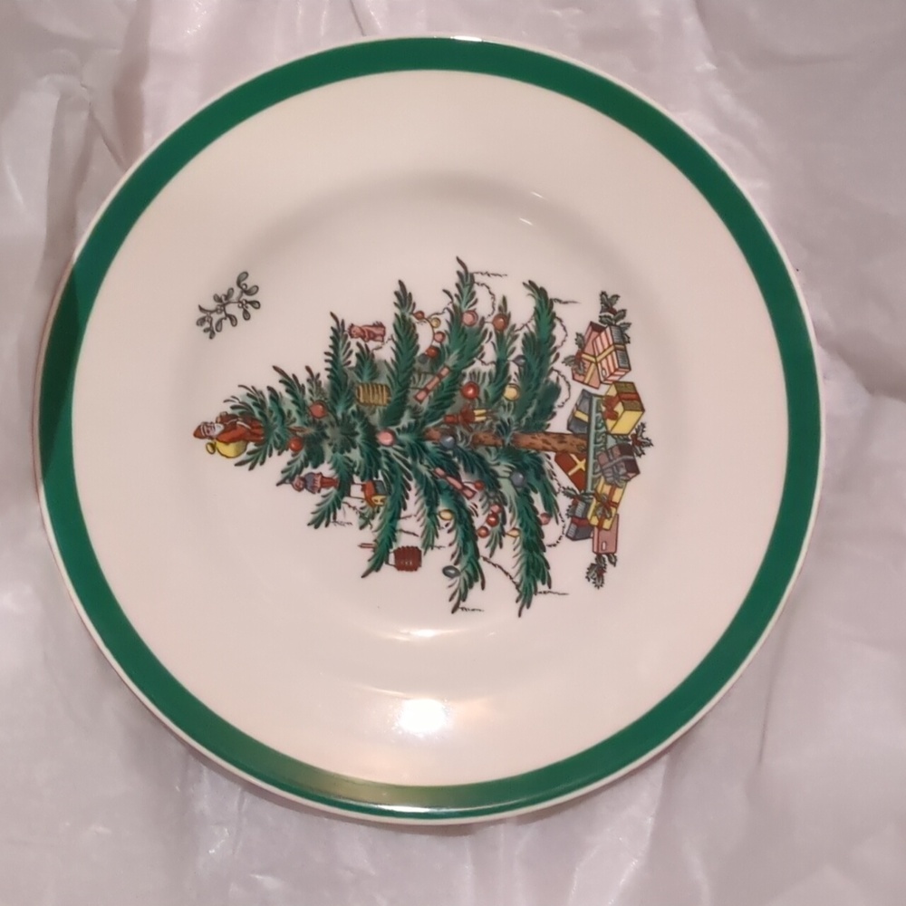 Spode Christmas Tree Design Salad Plate One Pair Of Two